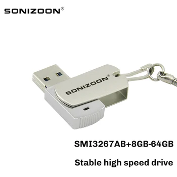USB Flash Disk, pogon pero 64 GB 32 GB16GB 8 GB Stabilno hitre flash stick obračanje pendrive SONIZOON XEZUSB3.0