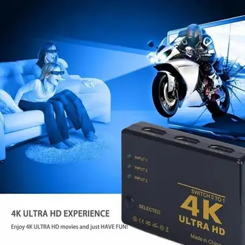 Video Preklopnik 1080P 4K*2K HDMI je združljiv Video Pretvornik HDMI-združljiv Splitter 3Input1 Izhodni Port Hub DVD HDTV PS3 PS4