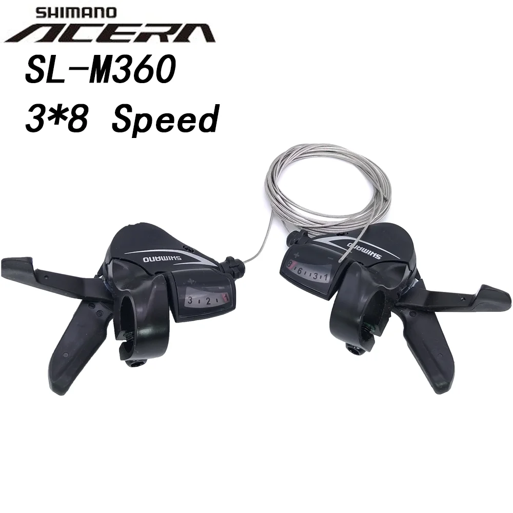 Shimano Acera SL-M360 3x8 hitrost gorsko kolo Preklopniki L3 x R8 24 Hitrost 24S MTB kolo Sprožilec Ročica Menjalnika Nastavite m360