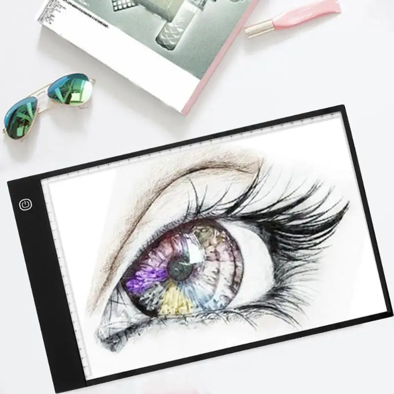 Digitalni A4, LED Grafični Tablet, Pisanje, Barvanje, Risanje Tablet Iskanje Plošče Svetlobna Šablona Odbor Zaslon LED Kopijo Pad Polje nova