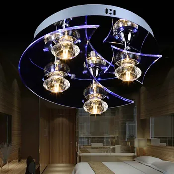 Sodobna kristalno stropne svetilke LED svetilke spalnica, dnevna soba G4 stropne svetilke, Laminirano vir svetlobe led lustre luči stropne luči