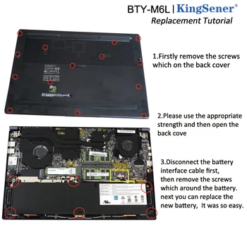 KingSener Novo BTY-M6L Laptop Baterija Za MSI GS65 GS75 Prikrite Tanke 8RF 8RE PS63 P65 P75 Ustvarjalca 8RC 8SC 9SC 9SE MS-16Q3 Serije