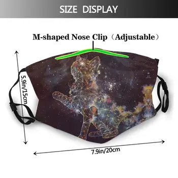 Galaxy Usta Masko Nebesnih Mačka Obrazno Masko Moda Lepo s Filtri za Odrasle Maske