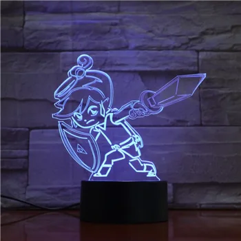 The Legend of Zelda Slika otroška Nočna Lučka LED Touch Senzor Spusti Ladje, Spalnica Dekorativne Svetilke Holiday Gift Noč Lučka USB