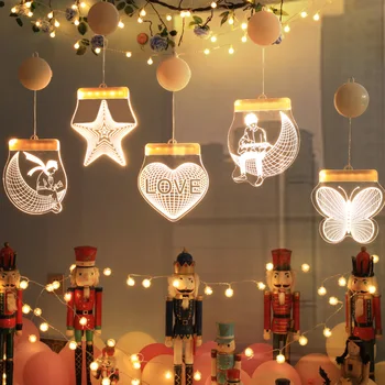 3D Akril Led Nočne Luči Ljubezen Srce valentinovo Stranka Poročni Dekoracijo, za Rojstni dan Darila Baby Tuš Otroci Soba Dekor