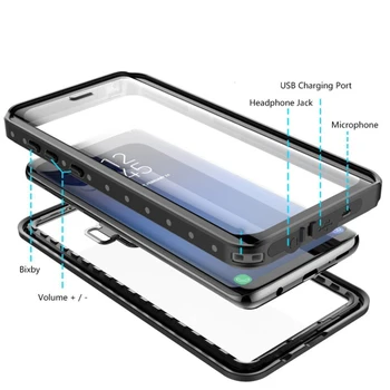 Vodotesno Ohišje za Samsung Galaxy S10 S8 S9 Plus Opomba 9 Opomba 8 Primeru Shockproof Šport na Prostem Plavati Pokrovček za Samsung S10 Plus