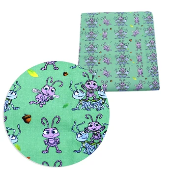 50*145 cm Srčkan Živali Bombažne Tkanine za Krpanje Quilting Lutkovno Blazine Tkiva Otroci doma tekstilne,,c7154