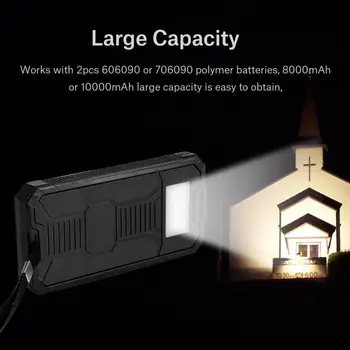 Moč banke 18650 Prenosni 20000mAh Dvojno USB Sončne Mobile Power Bank Primeru DIY Komplet za Podporo 606090/ 909060/ 7565121 Polimer DIY Kit