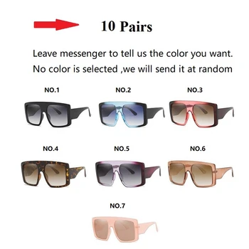 Debelo 7 barv Prevelik Enem Kosu Kvadratnih sončna Očala Ženske Črno Roza Očala za Sonce Moških 2020 Nove Luksuzne blagovne Znamke Očala V Razsutem stanju