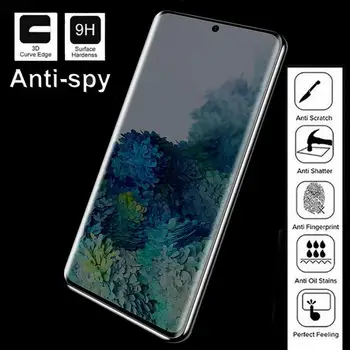 99D Ukrivljen Rob Zasebnosti Kaljeno Steklo za Samsung Galaxy S20 Ultra S20 Anti Vohun Zaslon zaščita za S20 plus Zaščitno folijo