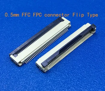 Skupaj 21 modelov 10pcs za vsako modelFFC / FPC priključek 0,5 mm 4 Pin 5 6 60 P Spodnji Kontaktni pravim kotom SMD / SMT ZIF fpc