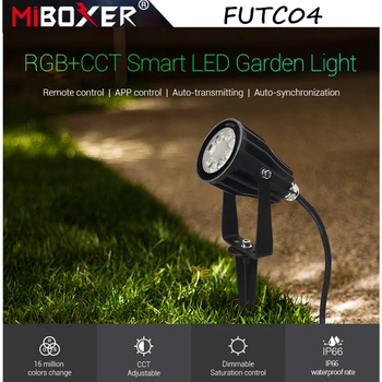 Miboxer FUTC04 6W RGB+SCT Smart LED Vrt Svetilka vodoodporna LED Zunanja Svetilka IP66 AC100~240V Brezžični Vrt Krajine Svetlobe