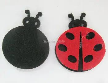 PANVEW oblazinjeni počutil rdeče ladybug appliques 100 kozarcev DIY obrti dekoracijo