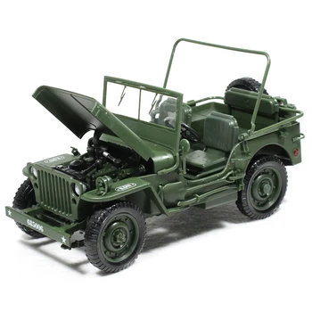 Zlitine Diecast 1:18 Za Jeep Vojaške Taktike Modela Avtomobila Odpiranje Kapuco Plošče, Da Razkrije Motor Za Otroke Darilo Igrače