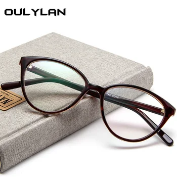 Oulylan Cat Eye Glasses Okvir Ženske Moški Classic Clear Leče, Očala za Ženske Ultra Lahka Očala Okvirji Moški Ženski