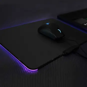 Besegad USB Žična LED RGB Barvna Osvetlitev Gaming Mousepad Mouse Pad Non-Slip Prenosni Računalnik Miši Mat Desk Pad