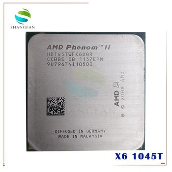 AMD Phenom X6 1045T X6-1045T 2.7 GHz Šest-Core CPU Procesor HDT45TWFK6DGR 95W Socket AM3 938pin