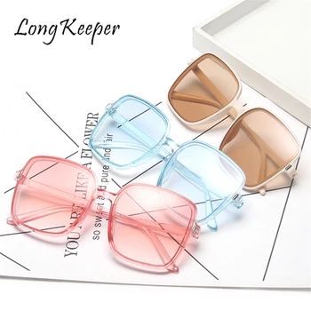 LongKeeper Prevelik Kvadratnih Sončna Očala Ženske Luksuzne Blagovne Znamke Oblikovalec Očala Vintage Sončna Očala Velik Okvir Modni Očala Gafas