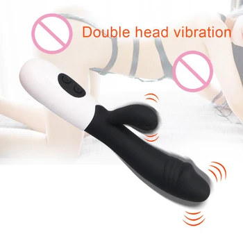 Rabbit Vibrator za Ženske G Spot Vibrator Dvojno Vibracij, Vodotesno Silikonsko Ženske Vagine, Klitoris Massager Sex Igrače Za Ženske