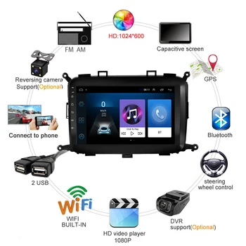 Za KIA Carens obdobje 2013-2018 9 inch Android 10 AM, FM, RDS DSP 2 Din Avto Multimedijski Predvajalnik Navigacija GPS WIFI Vodja Enote Auto Stereo