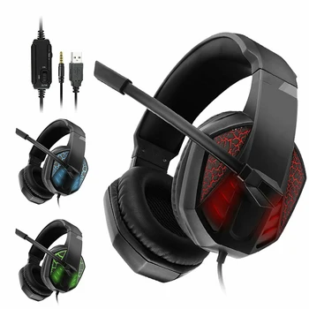 Gaming Headset PRO Gamer Slušalke Žične Slušalke LED USB/3.5 mm Slušalke Igralec Z Mic Za Xbox PC PS4