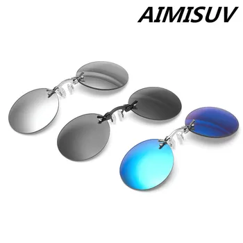 AIMISUV Krog Rimless sončna Očala Moških Matrika Morpheus Men ' s Klasično Spono Nos Očala Mini brez okvirjev blagovno Znamko Design Očala UV400