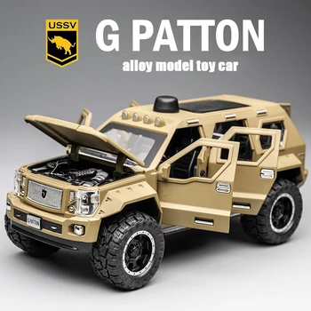 KIDAMI 1:24 Avto, George Patton Modela Avtomobila Oklepna Vozila Zlitine Diecast Otroci Igrača Avto Potegnite Nazaj Fant Avto Off Road Otrok Darilo