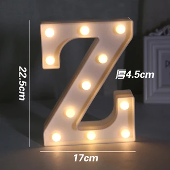 Nova LED svetlobna arabske številke noč svetlobe ustvarjalne Y Z angleške črke spalnica otroci soba Stranka Klub Bar oblačila trgovin