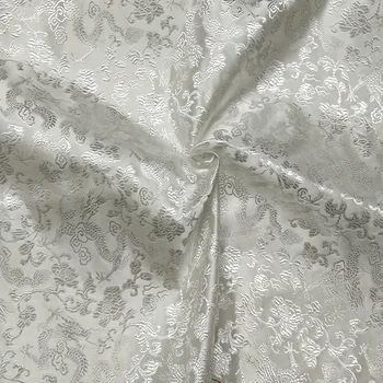 Classic White Dragon Jacquardske Oblačila 50x72cm Oblačenja Noša Živali mozaik tkanine Tapetništvo Oprema Materil Zavese