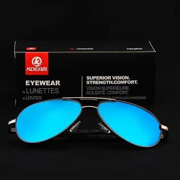 KDEAM Športna sončna Očala Polarizirana Ogledalo UV400 6 Barv HD Plaži Z Odtenki Primeru KD8725