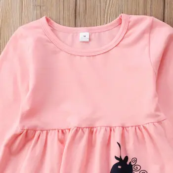 Vroče Pudcocolovely Malčka Otrok Baby Dekle Samorog Vrhovi Obleko + Cvetlični Hlače, Obleke Komplet Oblačil