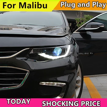 Avtomobilski Žarometi Za Žaromet Za Chevrolet Malibu XL LED Smerniki 2017 2018 DRL H7 Xenon Žarnica Plug And Play Design LED Vodja Svetlobe
