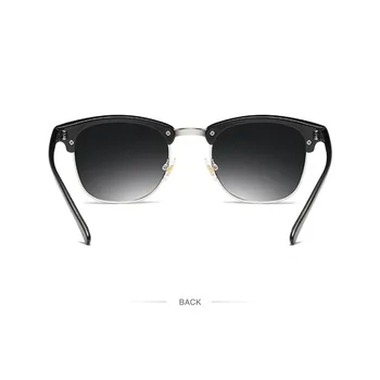 Moški Polarizirana sončna Očala Moški Ženske Vintage Moda Pol Rimless 2020 blagovne Znamke Oblikovalec Kvadratnih Žarki, sončna Očala Oculos De Sol UV400