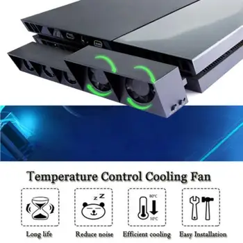 PS4 Hladilni Ventilator TP4-005 Smart Turbo Inteligentni Nadzor Temperature 5 Navijači PS4 Gostitelja USB Hlajenje Hladilnik