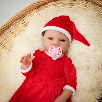 18 inch Veren Prerojeni Baby Doll Z Božično Dojenčke Oblačila Sophia HARLOW Lutka za Celotno Telo, Silikonski Lutke Rojstni dan, Božič Darilo