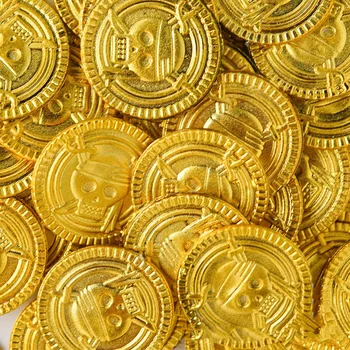 100 kozarcev Plastičnih Zlatih Kovancev, ki Sije Pirat Igro Rekviziti Zaklad Kovancev Stranka Korist Denar Igrača Valuti, Igrače za Otroke