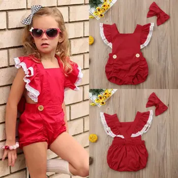 Lep Newborn Baby Dekleta Čipke Backless Božič igralne obleke Obleka Dojencek Dekliška Oblačila Rdeče barve 0-24M