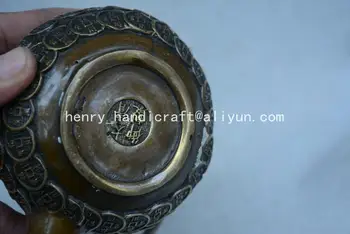 Starinsko QingDransty medenina frog&denar čajnik,Dekoracijo,Zbirka&Okras,Brezplačna dostava