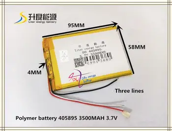 3,7 V 3500mAH 405895 Polimer litij-ionska baterija za moč banke, tablični računalnik, mobilni telefon zvočnik mp4, gps