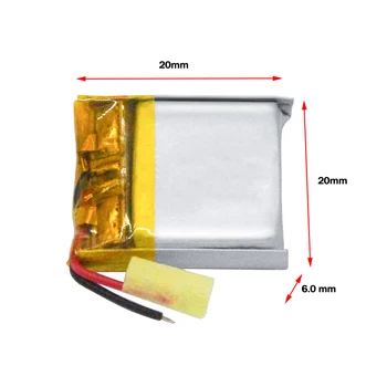 WAMA 602020 3,7 V Li-polymer Baterija za ponovno Polnjenje Nad-polnjenje Zaščitene PCB za Bluetooth Zvočniki Slušalke DIY