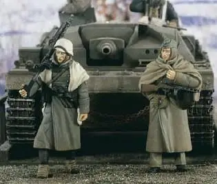 1:35 Obsega zimskih nemškega vojaka Set 2 PeopleMiniatures Svetovne Vojne Unpainted Smolo Model Kit Slika Brezplačna Dostava