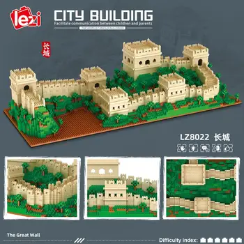 4114pcs+ Great Wall gradniki Kitajski Znanih Arhitekture Mikro Opeke 3D Model Mesta Blokov, Igrače Za Otroke LZ8022