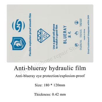 50/100 kozarcev anti-blue ray hydrogel film screen protector za vse rezanje in SS-890C za iPhone HUAWEI SAMSUNG XIAOMI