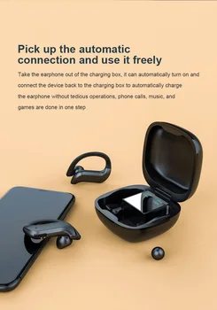 Brezžična tehnologija Bluetooth 5.0 Čepkov TWS IPX7 Vodotesne Slušalke Stereo Slušalke LED Digitalni Zaslon Prenosne Avdio Video Slušalke