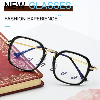 Iboode Letnik Kvadratnih Kovinskih Očal Okvir Moški Ženske Jasno, Leče Očala Moda Navaden Ogledalo Unisex Očala Moški Buljiti 2020