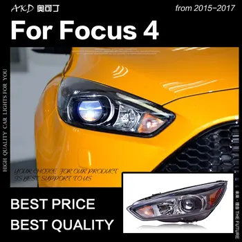 AKD Avto Styling za Ford Focus Smerniki-2017 Focus ST Sloga Žarometi D2H Hid Možnost, Angel Eye Bi Xenon Žarek Dodatki