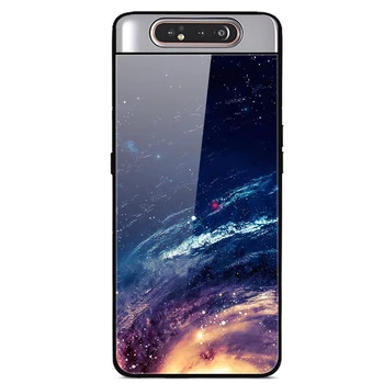 Za Samsung Galaxy A80 Primeru, Kaljeno steklo težko zadnji pokrovček Za Samsung Galaxy M31 M21 M30S Primeru Zaščitna M 31 2020 Odbijača Capa