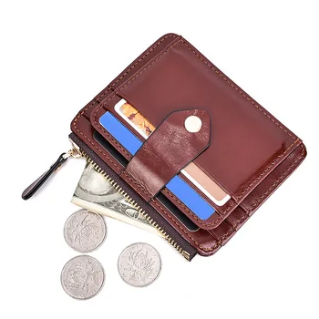 CARTELO Kartico kovanec torbici custom-made ameriški dolar oljen vosek usnje gumb zadrgo antimagnetic RFID ustvarjalne denarnice lahko dal ključe