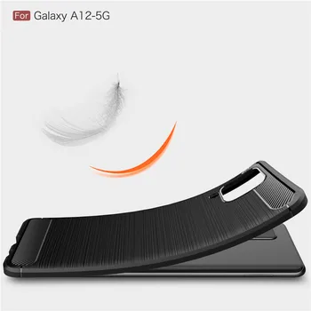 Mehko Ogljikovih Vlaken Ohišje Za Samsung Galaxy A12 Primeru A42 A10 Pokrov Ohišja Zaščitna Primeru Telefon Za Samsung Galaxy A12 5G Funda