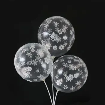 Novih 100 kozarcev Snežinka Latex Baloni za Rojstni dan Balon Poroko Božični Okraski Stranka Baby Tuš Otroci Igrače Zrak, Helij Globos